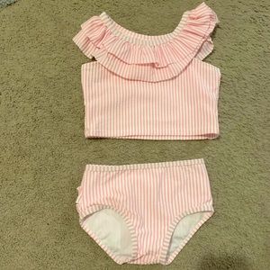 Ruffle Butt Seersucker Swimsuit